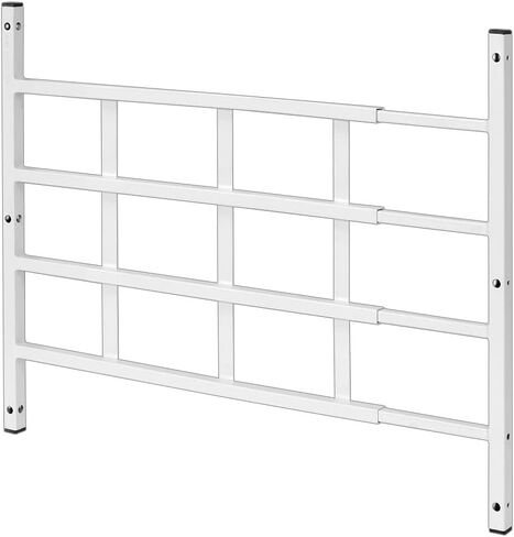 Prime-Line S 4752 Carbon Steel Fixed 3-Bar Window Grill for Home Security and Child Safety, 23-1/2 In. to 38 In., White (5 Sets) in Saudi Arabia