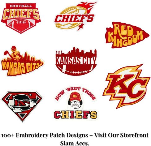 Siam Accs Rugby Fans Chiefs Football Stars Patch Embroidery American Football Fan Favorite Team Iron On Sew On for Clothing Backpacks Jeans Motorcycle Sew On Custom Jackets Hats Tactical Bags in Saudi Arabia