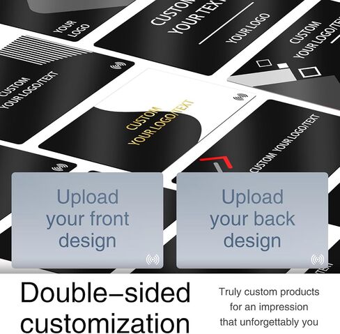 Customizable Digital Business Card with QR Code Custom NFC Card Logo Tap to Share Technology Compatible with iPhone & Android in Saudi Arabia