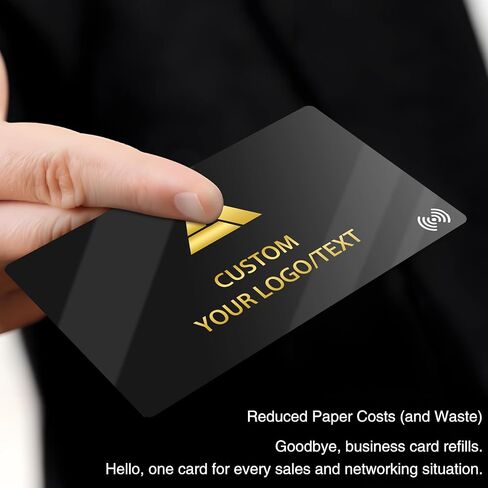 Customizable Digital Business Card with QR Code Custom NFC Card Logo Tap to Share Technology Compatible with iPhone & Android in Saudi Arabia