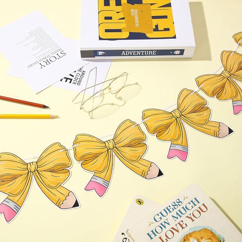 Honeydak 2 PCS Bency Bow Banner للعودة إلى الديكورات المدرسية في اليوم الأول من مستلزمات الحفلات في الفصل الدراسي ، in Saudi Arabia