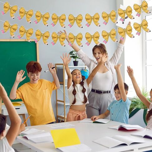 Honeydak 2 PCS Bency Bow Banner للعودة إلى الديكورات المدرسية في اليوم الأول من مستلزمات الحفلات في الفصل الدراسي ، in Saudi Arabia