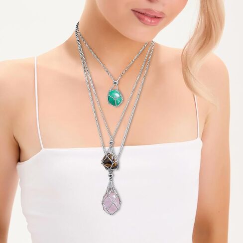 3 PCS Crystal Necklace Molder Necklate Stone حامل الحجر القابل للتعديل in Saudi Arabia