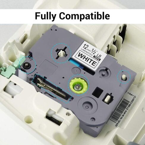 بديل 6 حزم لـ Brother P Touch Label Tape Tze-231 131 431 531 631 731 12mm 0.47 شريط صانع الملصقات المصقول متعدد الألوان لـ PT-D210 H110 D220 D410 D600 Clear/White/Red/Blue/Green in Kuwait