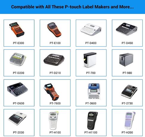 بديل 6 حزم لـ Brother P Touch Label Tape Tze-231 131 431 531 631 731 12mm 0.47 شريط صانع الملصقات المصقول متعدد الألوان لـ PT-D210 H110 D220 D410 D600 Clear/White/Red/Blue/Green in Kuwait