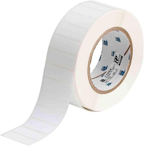 Brady THT-155-490-3 1.625 "Width x 0.6" ارتفاع ، B-490 بوليستر ، ملصق طابعة النقل الحراري الأبيض غير اللامع (3000 لكل لفة) in Saudi Arabia