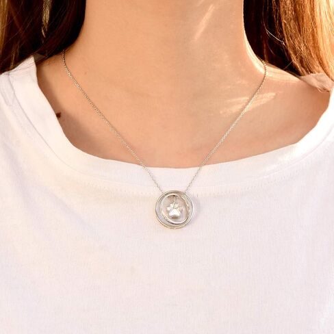 S925 Sterling Silver Paw Print Necklace لم يعد بجانبي إلى الأبد في قلبي مجوهرات حرق الجثث في قلبي من أجل الرماد in Saudi Arabia