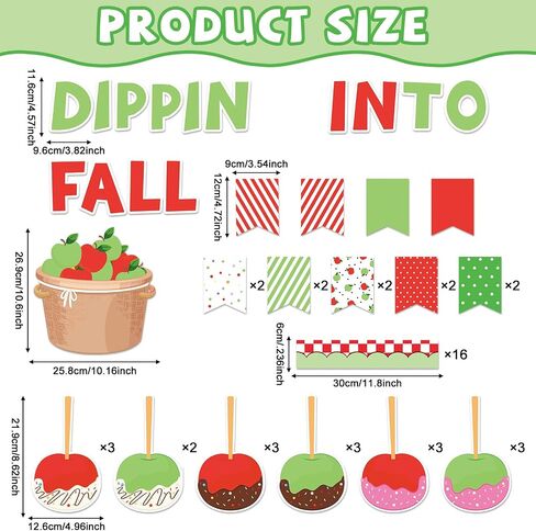 زخارف Board Apple Bulletin Fall Caramel Candy Apple Classroom Decoration Dippin في Bulletin Board Sweet Apples Paper Clutouts for Autumn Party Home Office School Decor in Saudi Arabia