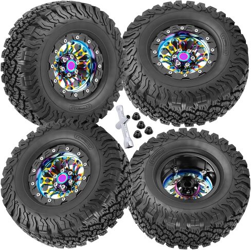 RC 2.2 في إطارات العجلات لـ 1/10 SCX10 SCX10 II 90046 SCX10 III AXI03007 SCX10 PRO TRX6 GEN7 GEN8 D90 VS4-10 MST CFX RC CRAWLER ، BRCATWPARK Aluminum RC 2.2 WHEEL ، COLANTULL in Saudi Arabia