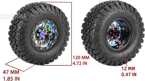 RC 2.2 في إطارات العجلات لـ 1/10 SCX10 SCX10 II 90046 SCX10 III AXI03007 SCX10 PRO TRX6 GEN7 GEN8 D90 VS4-10 MST CFX RC CRAWLER ، BRCATWPARK Aluminum RC 2.2 WHEEL ، COLANTULL in Saudi Arabia