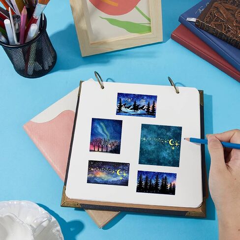 Craspire Forest Starry Sky Clear Stamp for Card Moon Moon Mountain Rubber Rubber Silicone Silicable Sharprent Seal for Envelope Journaling DIY Scrapbooking Armosing Photo Photo Photo Craft Decor in Kuwait