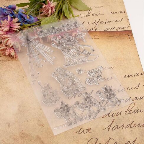 Holy Night Clear Stamps for Card Making or Journaling Star of Bethlehem Jesus Born Silicone Stamps for Scrapbooking Photo Album Gift Tags and Other Paper Crafts Decoration in Saudi Arabia