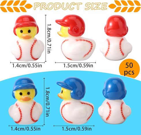50pcs Miniature Baseball Resin Duck, Mini Baseball Duck Party Favors Micro Landscape Ornament House Garden Accessories for Home Landscape Garden Favors (Blue and Red) in Saudi Arabia