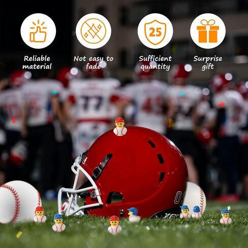 50pcs Miniature Baseball Resin Duck, Mini Baseball Duck Party Favors Micro Landscape Ornament House Garden Accessories for Home Landscape Garden Favors (Blue and Red) in Saudi Arabia