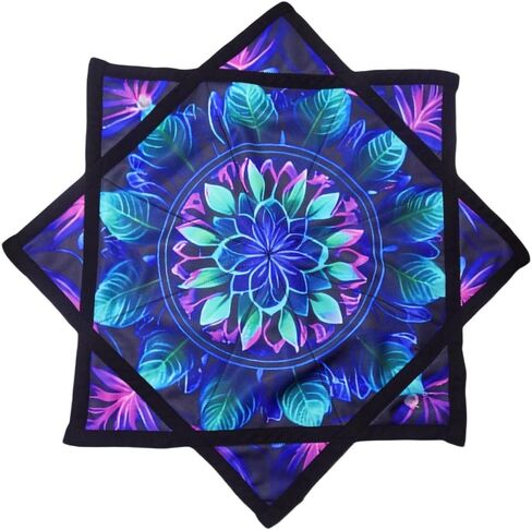 يتدفق نجم المبتدئين من القماش السهل لتدوير شعوذة ومهارة لعبة Dapo Star Star Fingertip Rotating Blue Mandala (R02-Style4) in Kuwait