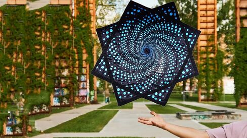 يتدفق نجم المبتدئين من القماش السهل لتدوير شعوذة ومهارة لعبة Dapo Star Star Fingertip Rotating Blue Mandala (R02-Style4) in Kuwait