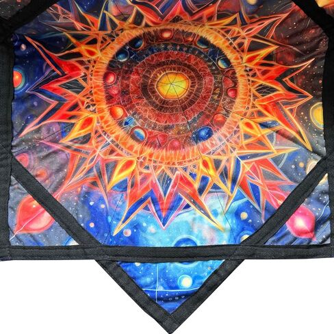 يتدفق نجم المبتدئين من القماش السهل لتدوير شعوذة ومهارة لعبة Dapo Star Star Fingertip Rotating Blue Mandala (R02-Style4) in Kuwait