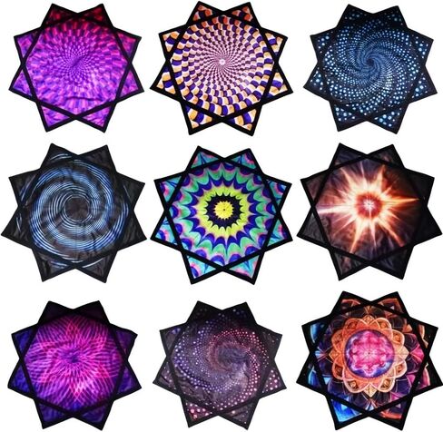 يتدفق نجم المبتدئين من القماش السهل لتدوير شعوذة ومهارة لعبة Dapo Star Star Fingertip Rotating Blue Mandala (R02-Style4) in Kuwait
