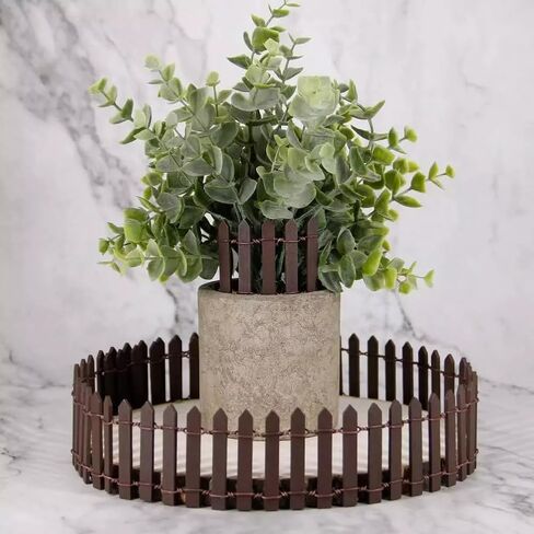 1pc 35 بوصة بني ميني جنية حديقة السياج ، الحلي المناظر الطبيعية الصغيرة للدمى ، الحرف ، مشروع ديوراما ، وعاء النبات DIY in Kuwait