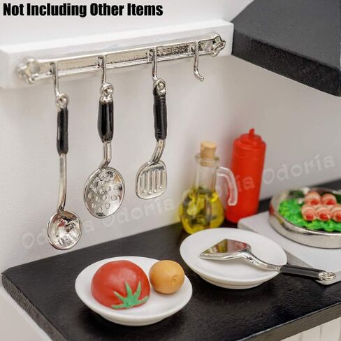 Odoria 1/12 Miniature Miniature Officeils Accessories Dollhouse Decoration ، Silver in Saudi Arabia