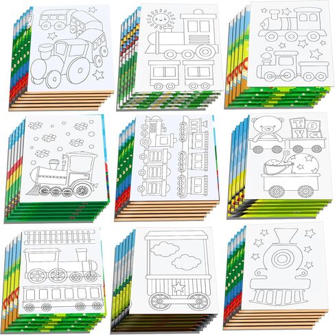 littkeef cliaet 12 Pcs Red Train Coloring Books Red Train Party Favors Trains Painting Book Bulk Mini Coloring Book Bulk for Kids Trains Birthday Favor DIY Art Drawing Activity Book Set in Saudi Arabia