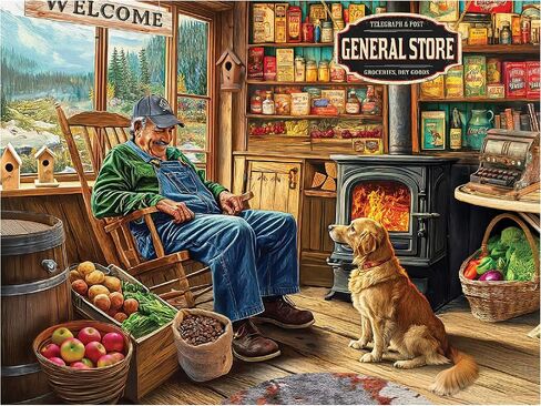 White Mountain The General Store Puzzle 500 قطعة من الألغاز بانوراما عتيقة للبالغين in Saudi Arabia