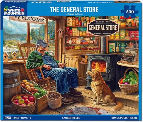 White Mountain The General Store Puzzle 500 قطعة من الألغاز بانوراما عتيقة للبالغين in Saudi Arabia