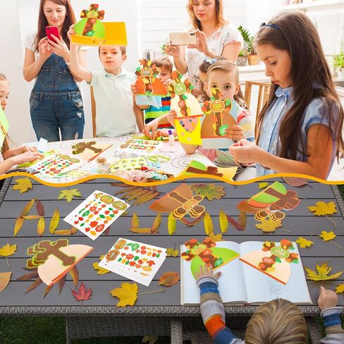 Sasylvia 24 Set Thanksgiving Fall Religious Craft Kits for Kids God Never Leaves Me Craft Kit with Cross Maple Leaves Cutout Christian Cross Craft Kit Thanksgiving Fall Sunday School Church Activity in Saudi Arabia