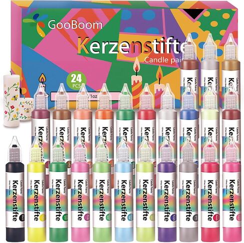 GooBoom Candle Wax Pen, 8-Color Candle Painting kit for DIY Projects, Birthday Party, Special Occasions Create Colorful Candles, Safe and Non-Toxic(30ML/1.01OZ) in Saudi Arabia