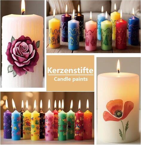 GooBoom Candle Wax Pen, 8-Color Candle Painting kit for DIY Projects, Birthday Party, Special Occasions Create Colorful Candles, Safe and Non-Toxic(30ML/1.01OZ) in Saudi Arabia