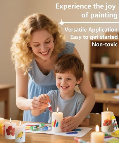 GooBoom Candle Wax Pen, 8-Color Candle Painting kit for DIY Projects, Birthday Party, Special Occasions Create Colorful Candles, Safe and Non-Toxic(30ML/1.01OZ) in Saudi Arabia