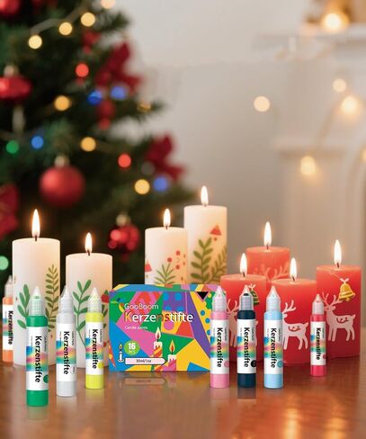 GooBoom Candle Wax Pen, 8-Color Candle Painting kit for DIY Projects, Birthday Party, Special Occasions Create Colorful Candles, Safe and Non-Toxic(30ML/1.01OZ) in Saudi Arabia