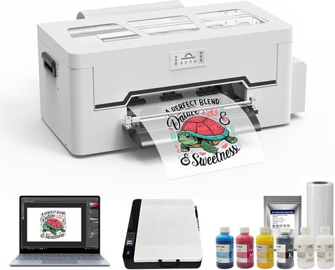 Peacock 33 DTF Printer A3 XP600 طابعة الملابس المباشرة التي تتميز بنظام إعادة تدوير الحبر الأبيض ووظيفة التنظيف التلقائي in Saudi Arabia