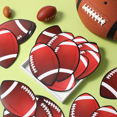 Frienda 45 Pcs Football Cutouts Sports Cutouts Party Decorations Versatile Classroom Decoration 5.9in Football Cut-Outs Bulletin Board with Glue Point Dots for Sports Themed Birthday Party Decor in Saudi Arabia