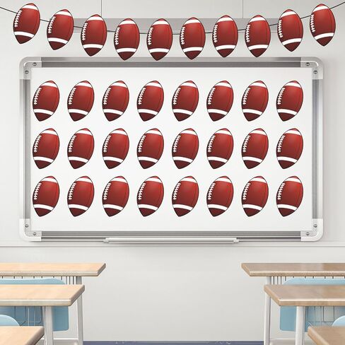 Frienda 45 Pcs Football Cutouts Sports Cutouts Party Decorations Versatile Classroom Decoration 5.9in Football Cut-Outs Bulletin Board with Glue Point Dots for Sports Themed Birthday Party Decor in Saudi Arabia