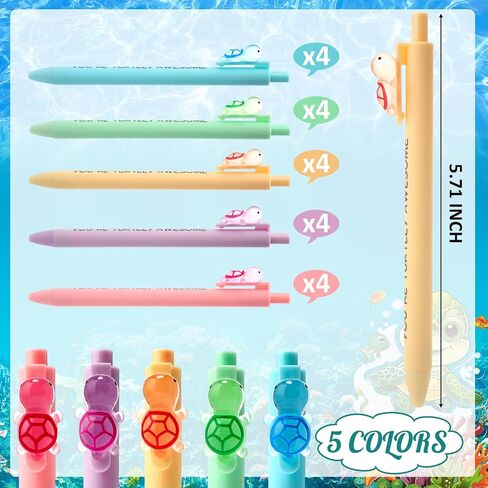 20 Sets Inspirational Turtle Gifts Includes 20 Turtles Spiral Notebooks 20 Glowing in The Dark Ballpoint Pens Employee Appreciation Gifts Bulk for Coworker Staff Team Turtle Lovers in Saudi Arabia