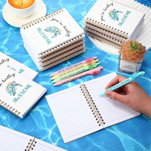 20 Sets Inspirational Turtle Gifts Includes 20 Turtles Spiral Notebooks 20 Glowing in The Dark Ballpoint Pens Employee Appreciation Gifts Bulk for Coworker Staff Team Turtle Lovers in Saudi Arabia