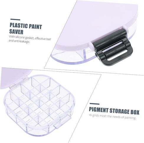 GADPIPARTY 16-COMPARTMENT BAINCOLOR DOPMMENT BOX 2 PCS لوحة ترطيب للفنانين ألوان عشوائية للطلاء والفن المشاريع الفنية in Kuwait