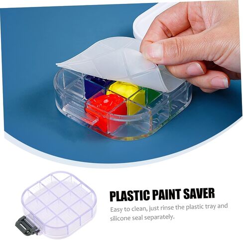 GADPIPARTY 16-COMPARTMENT BAINCOLOR DOPMMENT BOX 2 PCS لوحة ترطيب للفنانين ألوان عشوائية للطلاء والفن المشاريع الفنية in Kuwait