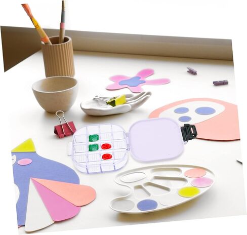 GADPIPARTY 16-COMPARTMENT BAINCOLOR DOPMMENT BOX 2 PCS لوحة ترطيب للفنانين ألوان عشوائية للطلاء والفن المشاريع الفنية in Kuwait