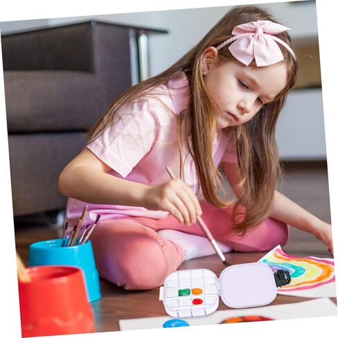 GADPIPARTY 16-COMPARTMENT BAINCOLOR DOPMMENT BOX 2 PCS لوحة ترطيب للفنانين ألوان عشوائية للطلاء والفن المشاريع الفنية in Kuwait