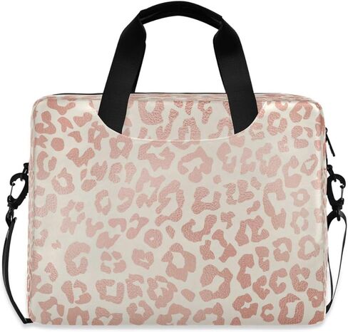 Laptop Bag Computer Bags Messenger Shoulder Bag Briefcase Rose Gold Leopard Print Cheetah for Business Office Work in Saudi Arabia