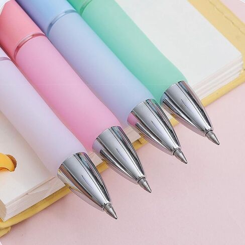 4 Pcs Cute Gel Pens Retractable Pens Gradient Pink Pen 0.5mm Black Ink Writing Pen Kawaii Pen for Girls Boys Women Men Office School Supplies (Pink) in Saudi Arabia