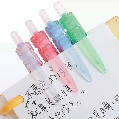 4 Pcs Cute Gel Pens Retractable Pens Gradient Pink Pen 0.5mm Black Ink Writing Pen Kawaii Pen for Girls Boys Women Men Office School Supplies (Pink) in Saudi Arabia
