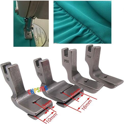 CKPSMS Brand - 4PCS Shirring/Gathering Tape Presser Foot​ Compatible with/Replacement for JUKI Brand DDL-5550 DDL-8700 DDL-9000 TL-18QVP TL-2010Q Brother Brand DB2-B745 DB2-B755 Singer Brand 95 96 in Saudi Arabia