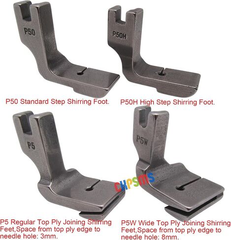 CKPSMS Brand - 4PCS Shirring/Gathering Tape Presser Foot​ Compatible with/Replacement for JUKI Brand DDL-5550 DDL-8700 DDL-9000 TL-18QVP TL-2010Q Brother Brand DB2-B745 DB2-B755 Singer Brand 95 96 in Saudi Arabia
