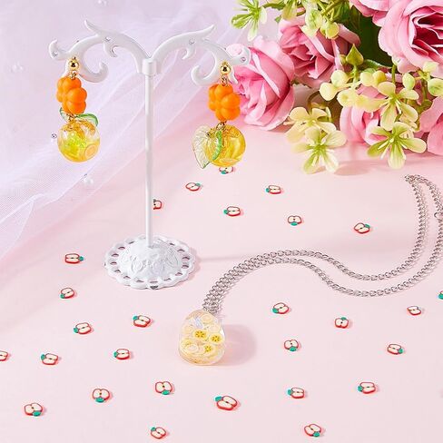 Sunnyclue 100 G 3D Fruit Nail Art Slices Polymer Clay Decorations Ice Cream Flatbacks Red Apples Sprinkles Sister Slice Charm Filler for Jewelry Making Scrapbook Phone Arts Arts Diy Crafts in Saudi Arabia