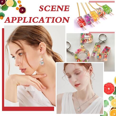 Sunnyclue 100 G 3D Fruit Nail Art Slices Polymer Clay Decorations Ice Cream Flatbacks Red Apples Sprinkles Sister Slice Charm Filler for Jewelry Making Scrapbook Phone Arts Arts Diy Crafts in Saudi Arabia