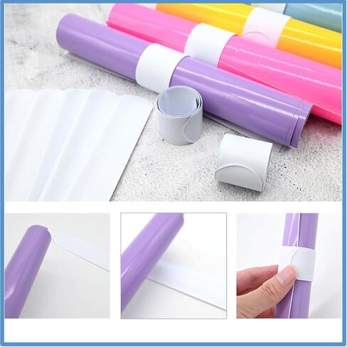 12/24 Pcs Vinyl Roll Holders with Permanent Marker Pens Vinyl Rolls Storage for Craft Room DIY Adhesive Vinyl Htv Iron-On Wallpaper (24) in Saudi Arabia