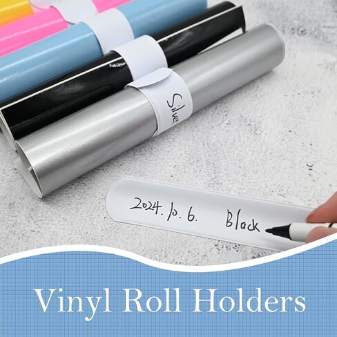 12/24 Pcs Vinyl Roll Holders with Permanent Marker Pens Vinyl Rolls Storage for Craft Room DIY Adhesive Vinyl Htv Iron-On Wallpaper (24) in Saudi Arabia
